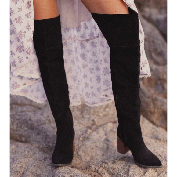 NEW! NYRA SLOUCH BOOT IN WASHED BLACK - Picture 1 of 6